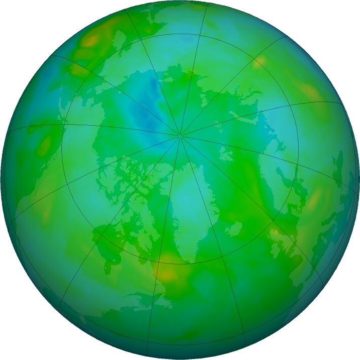 Arctic ozone map for 22 July 2011